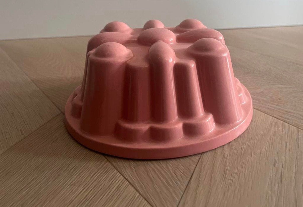 Pastelroze puddingvorm Petrus Regout, Antiek en Kunst, Ophalen of Verzenden