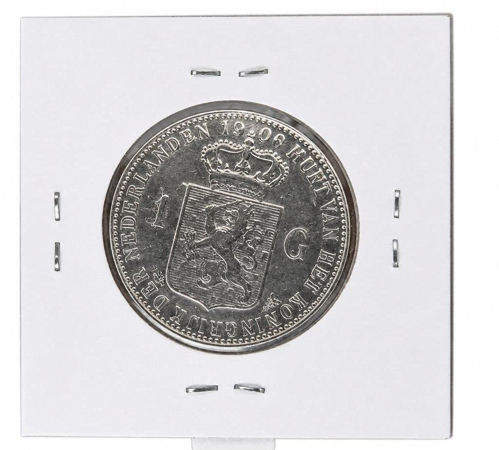 Losse zilveren gulden , Wilhelmina tijd  1906, Ophalen, 1 gulden, Zilver, Koningin Wilhelmina
