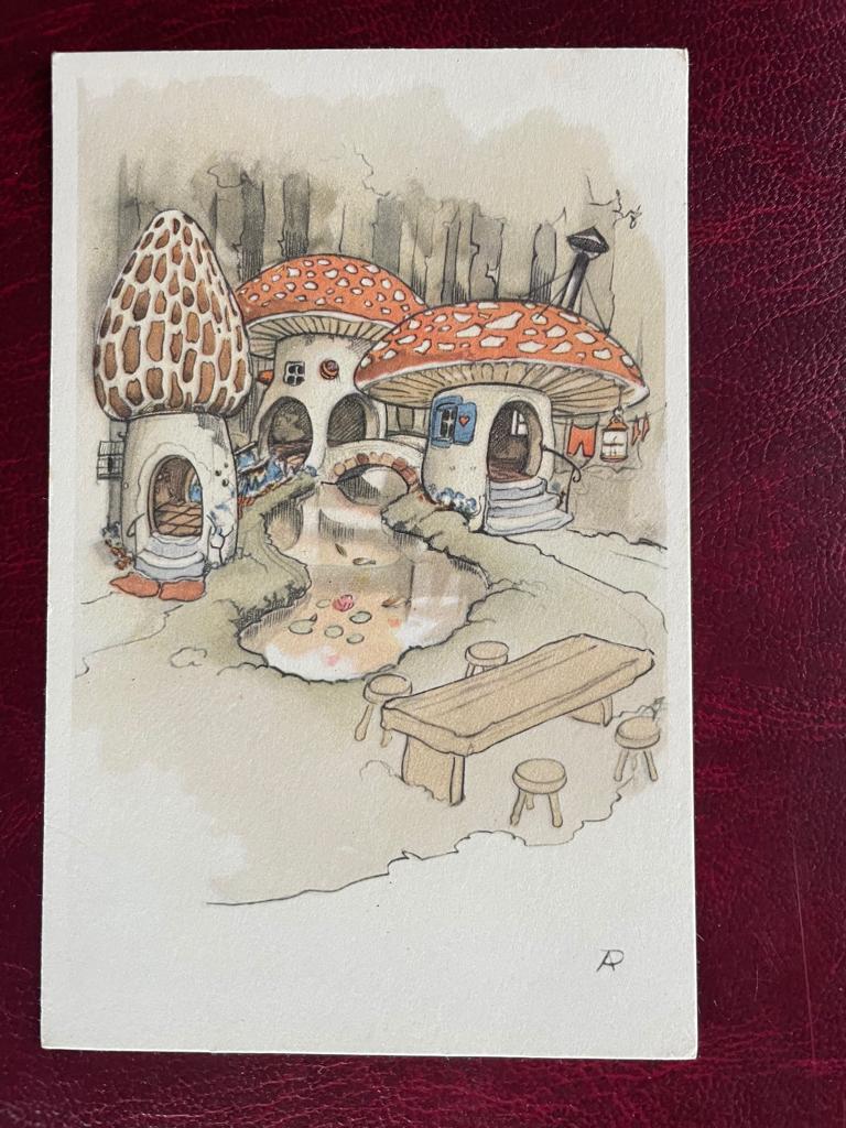 ak van Natuurpark De Efteling ; Paddenstoelen-huisjes., Verzamelen, Efteling, Verzenden, Zo goed als nieuw, Gebruiksvoorwerp