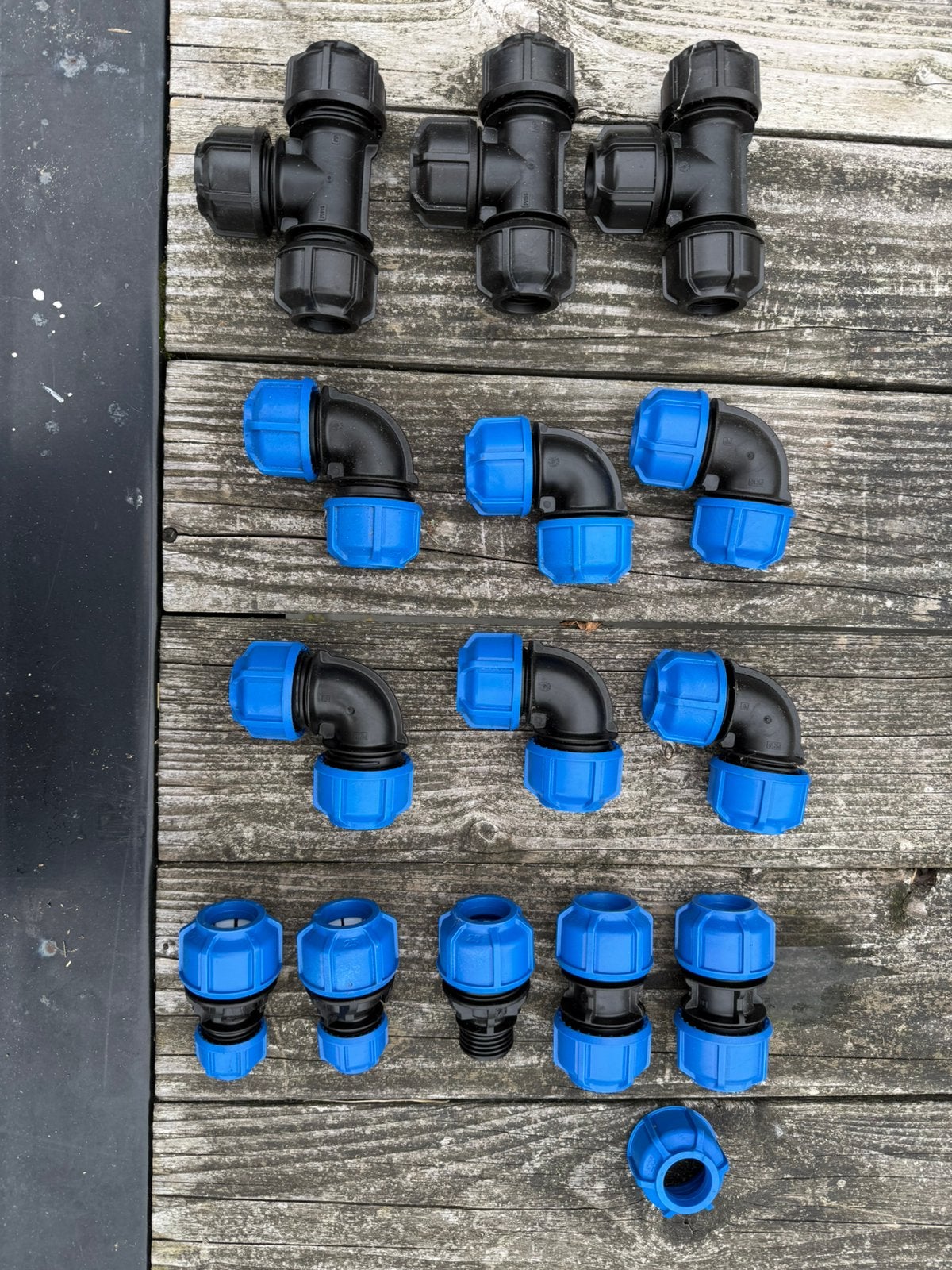 PE tyleen knelkoppelingen 25 mm – 15 onderdelen, Overige materialen, 6 meter of meer, Overige typen, Nieuw