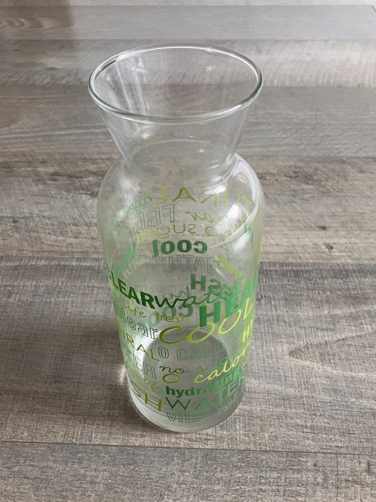 Karaf (groen), Overige typen, Ophalen of Verzenden, Overige stijlen, Glas