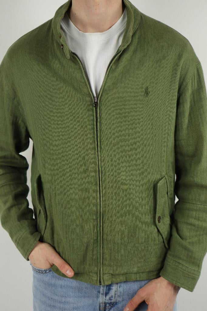 Ralph Lauren linnen jas - M, Kleding | Heren, Jassen | Zomer, Zo goed als nieuw, Maat 48/50 (M), Groen, Ophalen of Verzenden