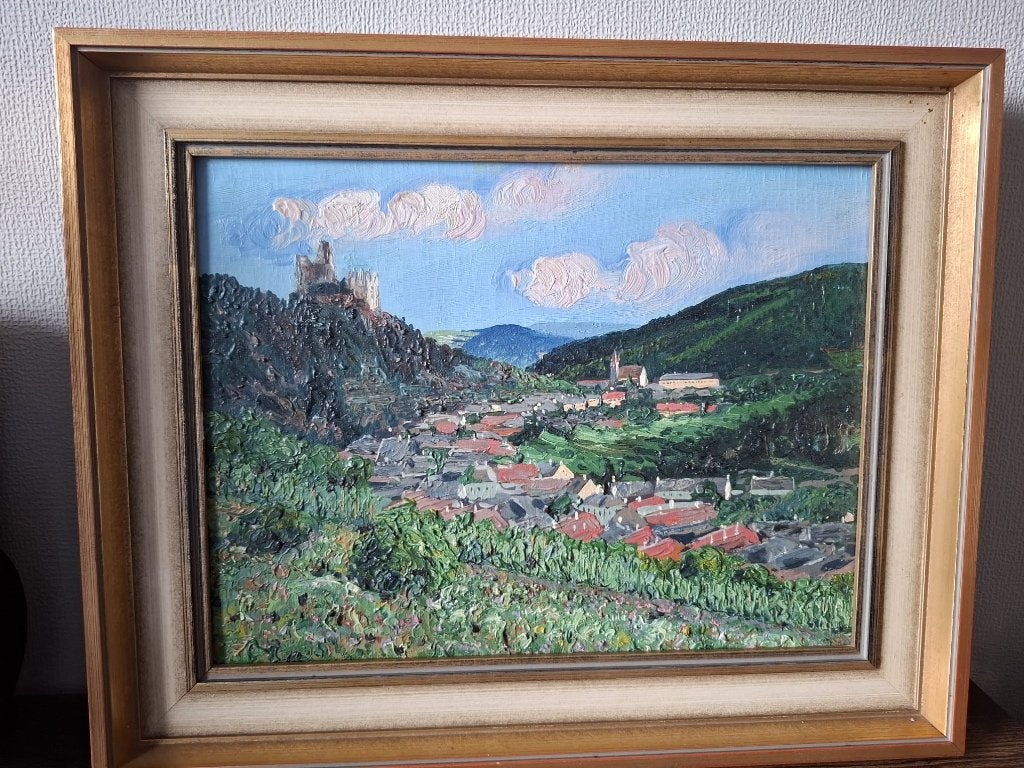 Klassiek schilderij, M.J. Wunderlich, Antiek en Kunst, Kunst | Schilderijen | Klassiek, Ophalen, Doek, Olieverf, Klassiek