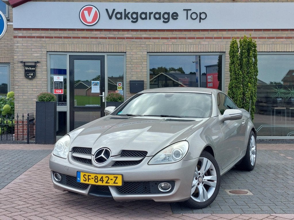Mercedes-Benz SLK-klasse 200 Cabrio | Cruise | Leder | All-i, Auto's, 13 km/l, Stoelverwarming, Gebruikt, Zwart
