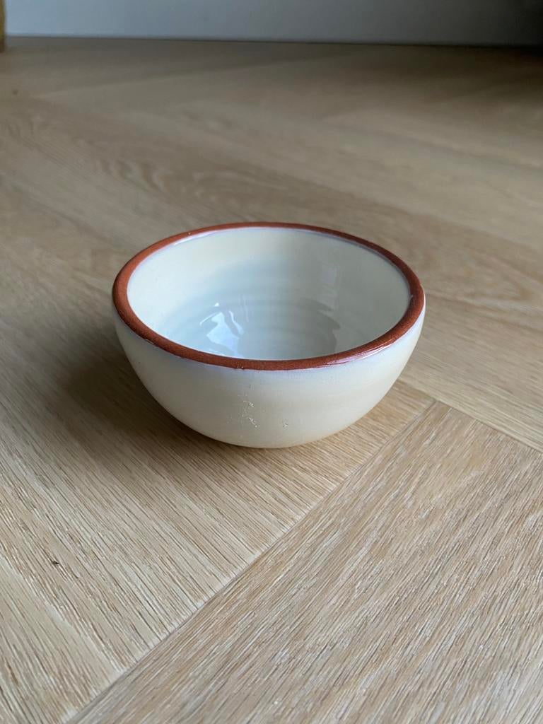 Wit creme vintage schaaltje, Ophalen of Verzenden, Zo goed als nieuw, Kom(men), Overige stijlen