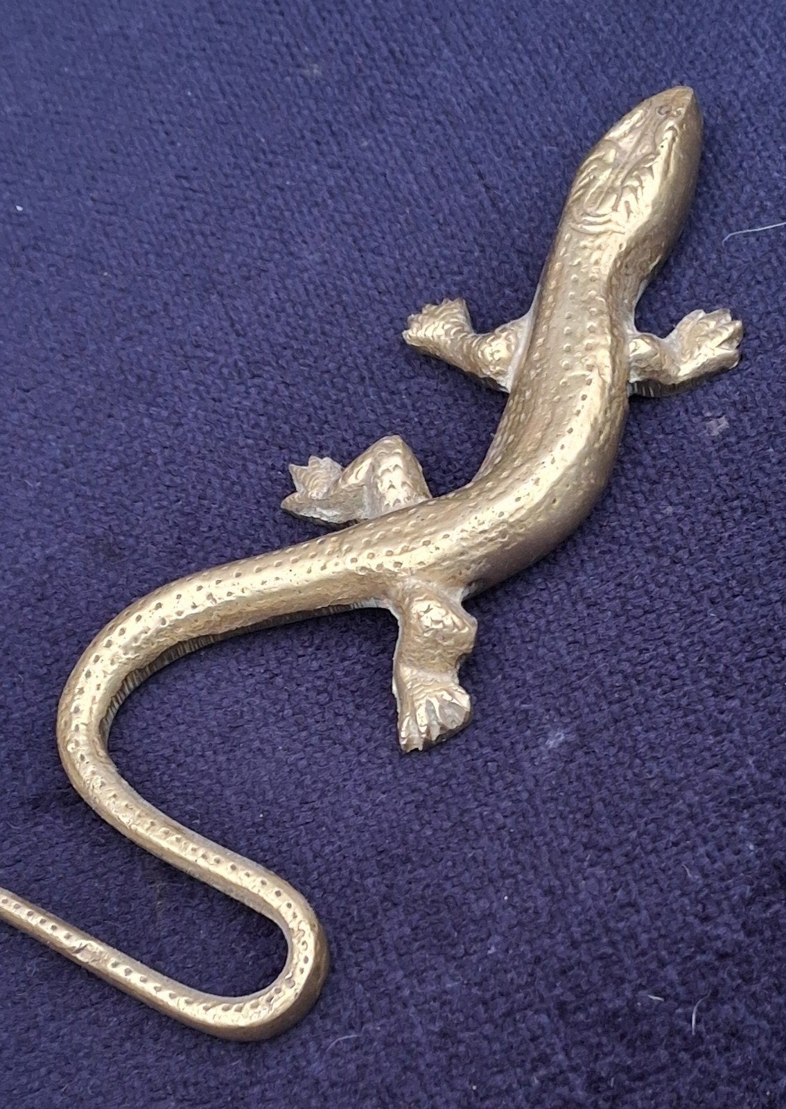 Hagedis. Messing. 14 cm., Ophalen, Zo goed als nieuw, Reptiel of Amfibie, Beeldje of Figuurtje