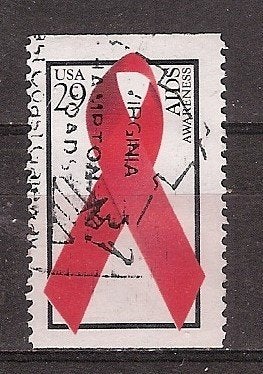 USA, AIDS Bewustzijn, 1993., Ophalen of Verzenden, Gestempeld, Noord-Amerika