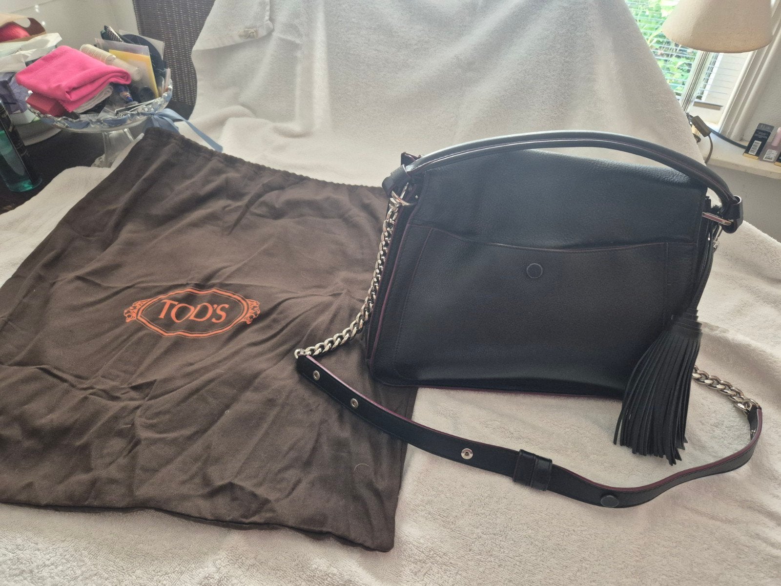 Tod's tas zwart. Afmetingen: H=28, B=32 en D=15., Ophalen of Verzenden, Zo goed als nieuw, Zwart, Handtas
