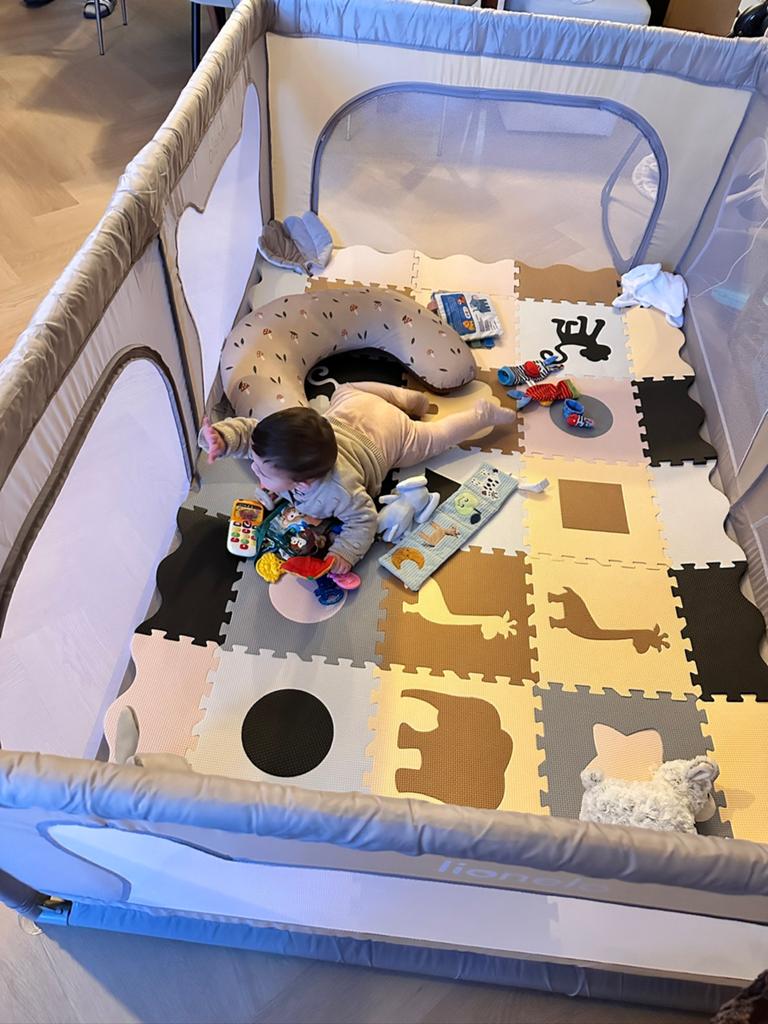 Speelbox Lionelo Willow Sand & floor mat, Kinderen en Baby's, Ophalen, Zo goed als nieuw, Rechthoekig, Boxkleed