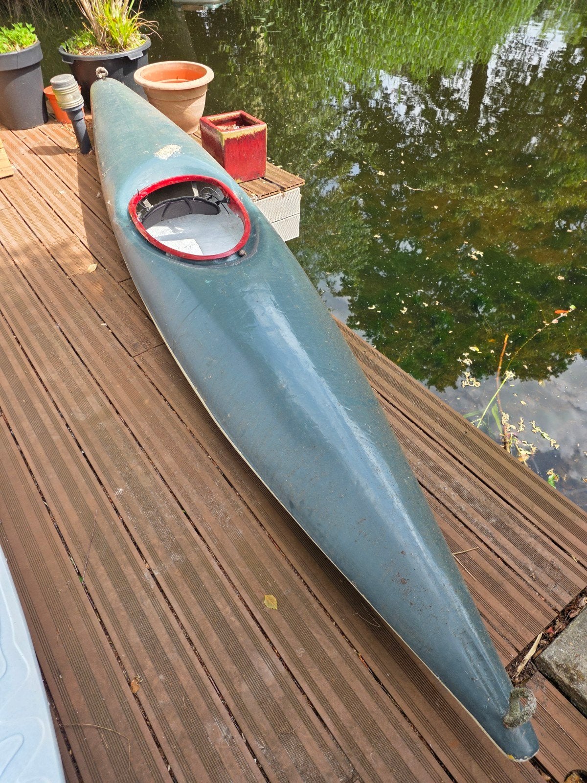 1-Persoons glasvezel kayak, Ophalen, Gebruikt, Eén persoon, Kajak