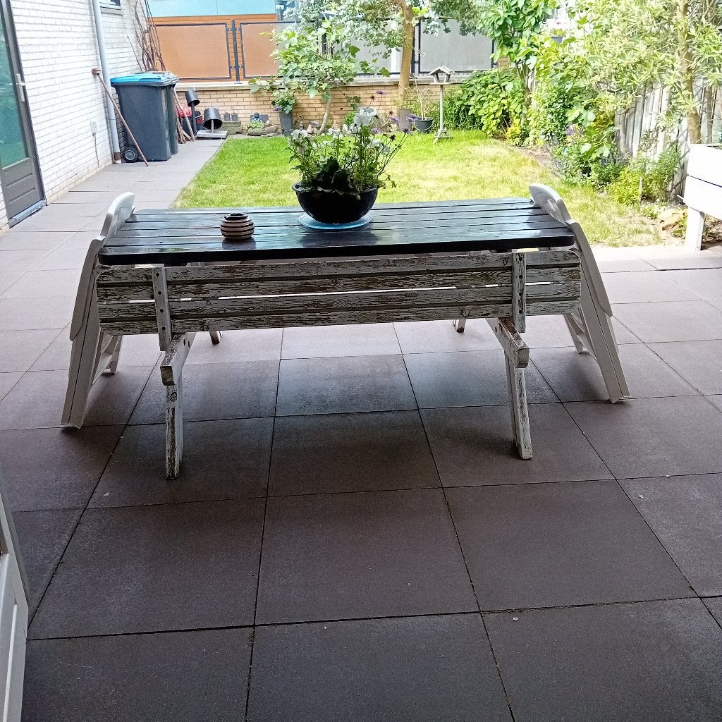 TuinTafel houten stevige tafel, Ophalen, Gebruikt, Rechthoekig, Hout