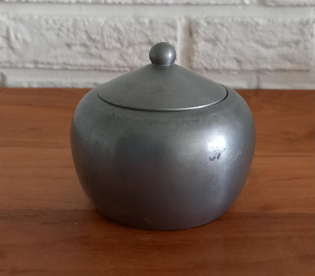 Vintage tinnen pot met deksel, Antiek en Kunst, Ophalen