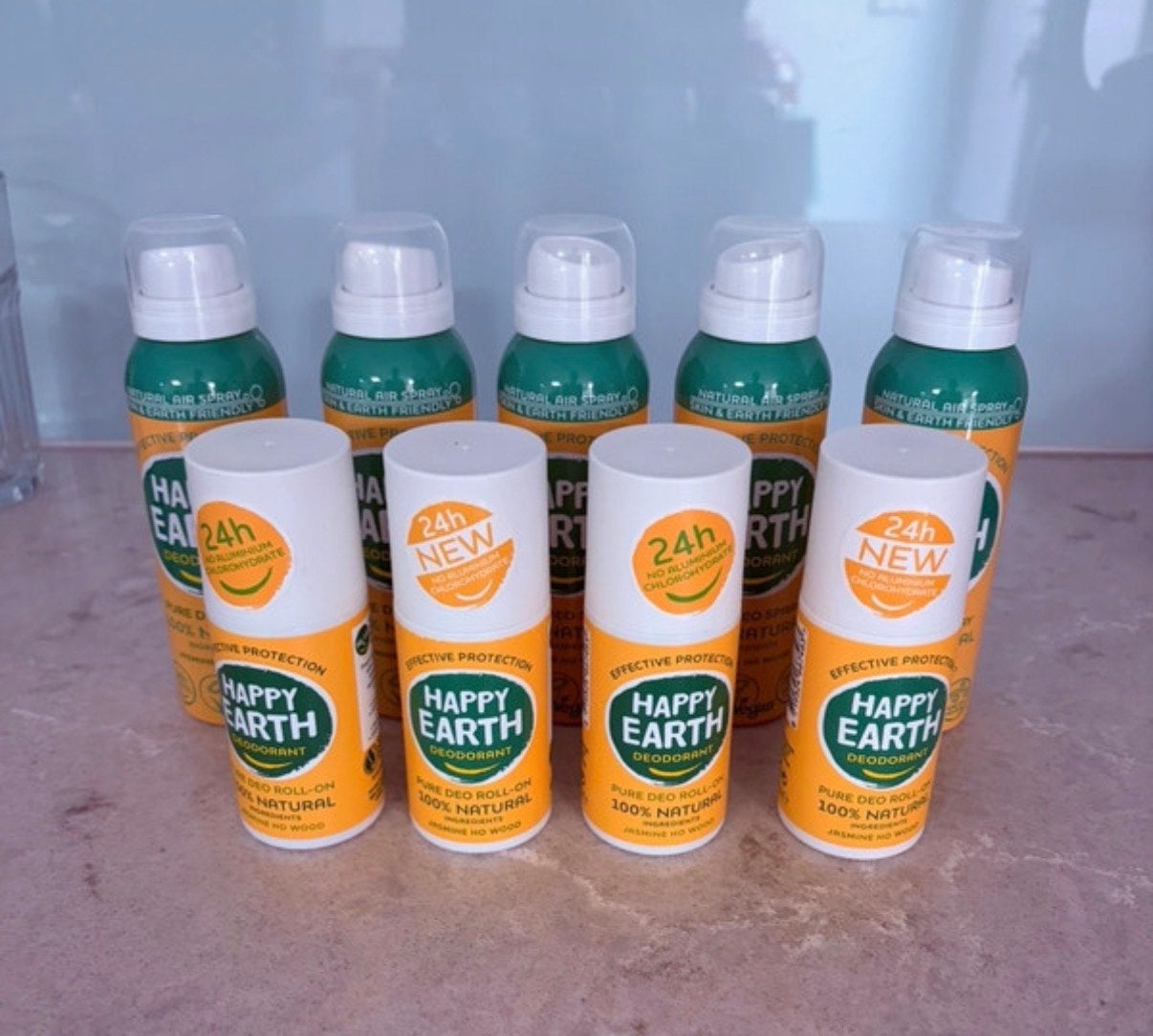 Happy Earth Deodorant Spray & Roller - Jasmijn (Nieuw), Ophalen of Verzenden, Nieuw, Deodorant of Bodyspray