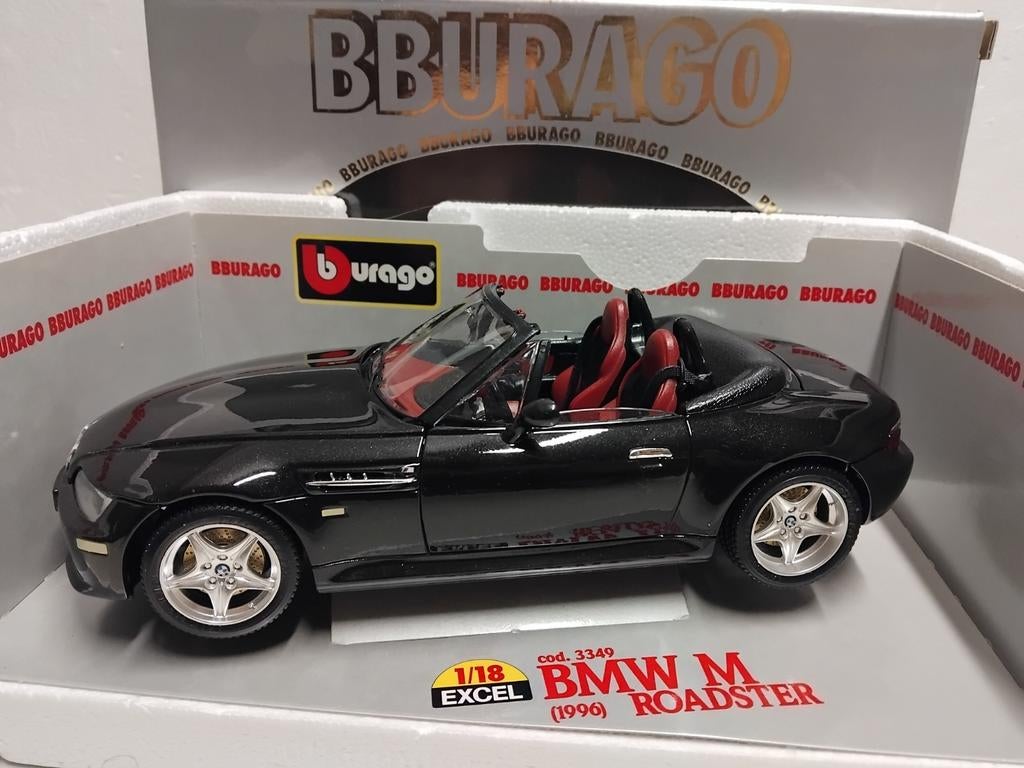 BMW Z3 M Power Roadster metallic black Burago 1:18 KRD, Hobby en Vrije tijd, Modelauto's | 1:18, Ophalen of Verzenden, Zo goed als nieuw