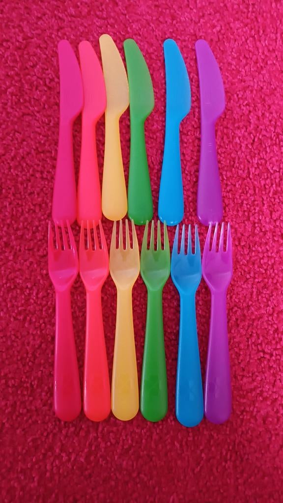 Plastic vorken en messen van de ikea, Ophalen of Verzenden, Zo goed als nieuw