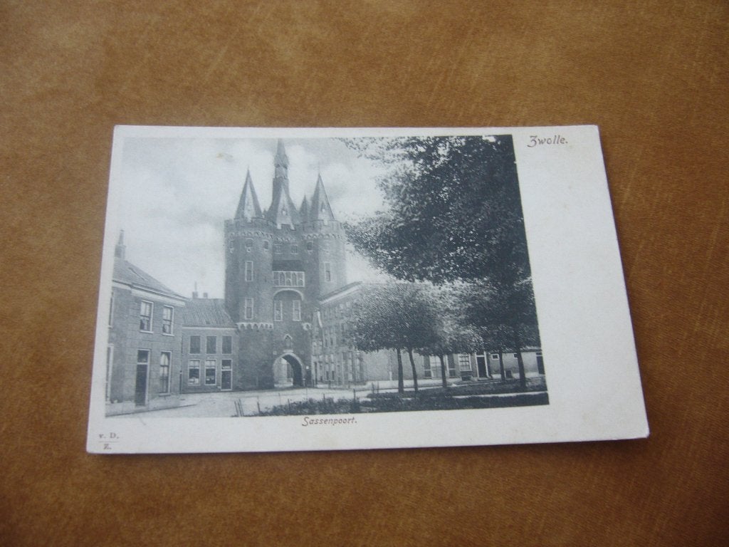 ZWOLLE  =  SASSENPOORT    BRIEFKAART, Verzamelen, Ansichtkaarten | Nederland, Ophalen of Verzenden, Voor 1920, Gelopen, Overijssel