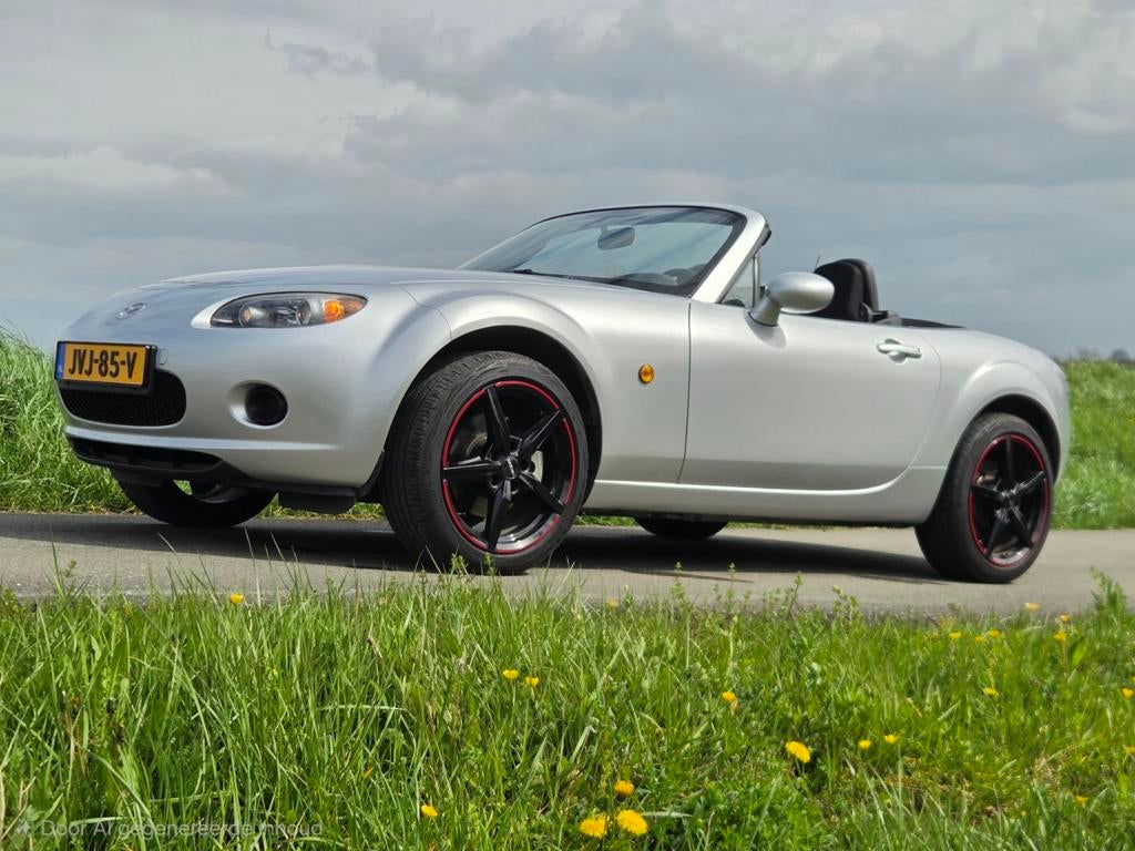 Mazda MX-5 1.8 Touring 2007 Grijs, Auto's, Zwart, 4 cilinders, Cabriolet, 1055 kg
