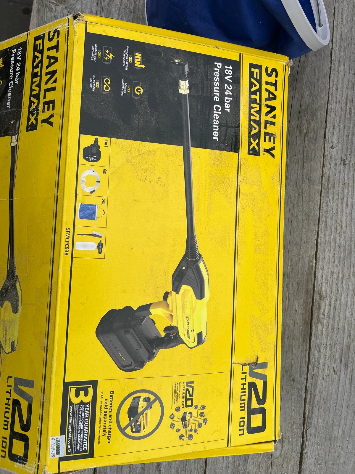 Stanley Fatmax V20 Accu Hogedrukreiniger (excl. accu), Ophalen, Nieuw, Accu