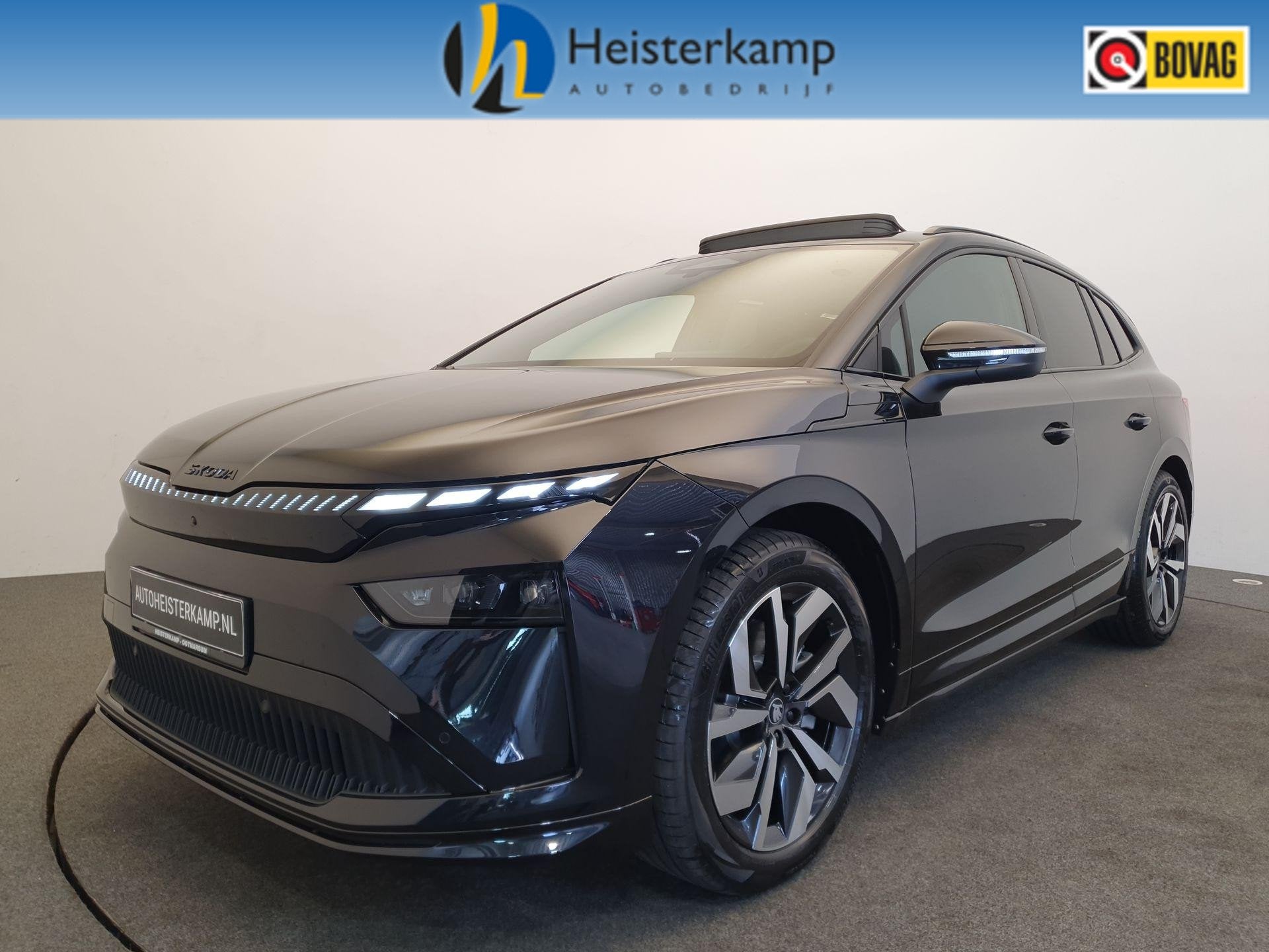 SKODA Enyaq 85 Sportline 82 kWh 286pk 2.000kg trekgewicht, P, Auto's, 12 maanden, 510 min, Zwart, 82 kWh