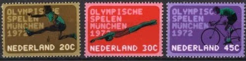 Nederland 1972 - nvph 1012-1014 - Olympische Spelen, Postzegels en Munten, Postzegels | Nederland, Verzenden, Na 1940, Postfris