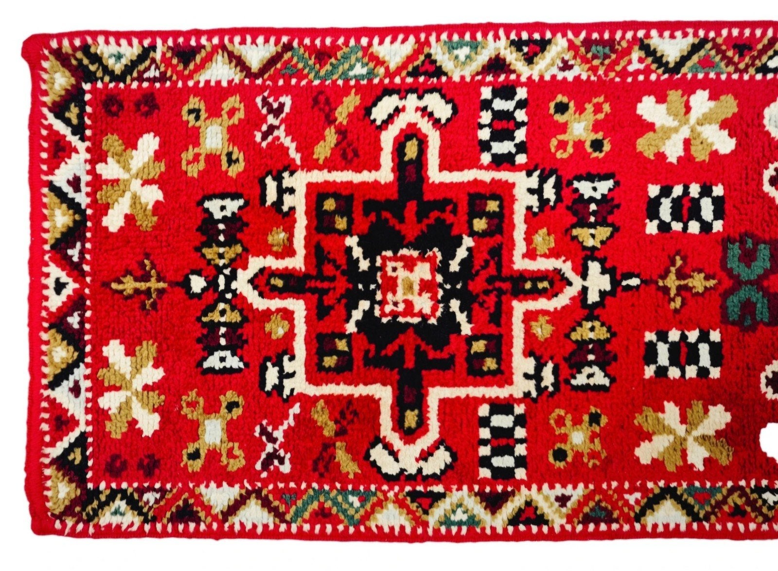 Handgeknoopt oosters wol Smyrna tapijt loper rood 67x257cm, Traditioneel, Oosters, Handgeweven, 200 cm of meer, Www.hypepopup.nl