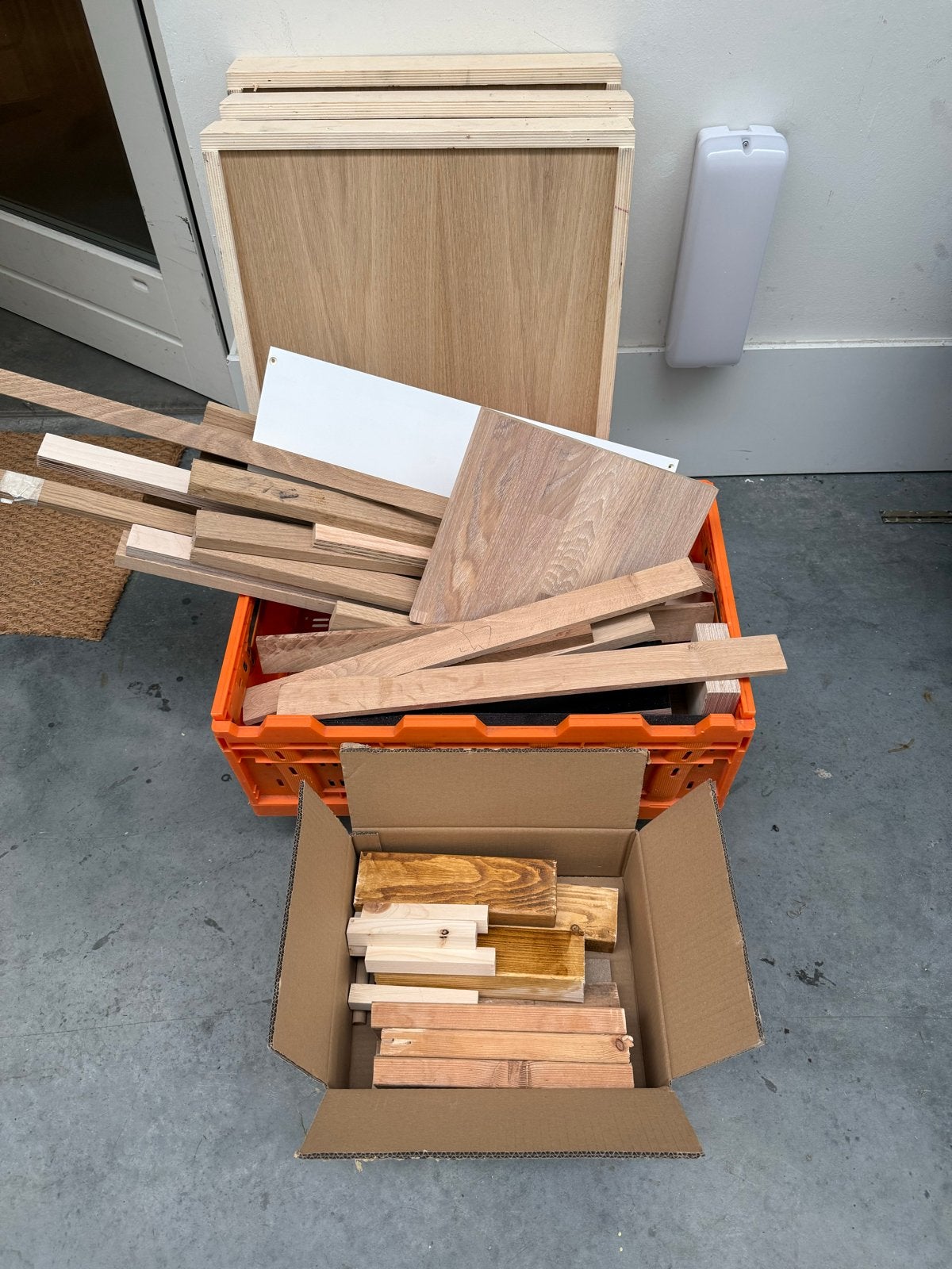 Diverse houtresten voor creatieve projecten, Gebruikt, Minder dan 25 mm, Overige typen, Ophalen of Verzenden
