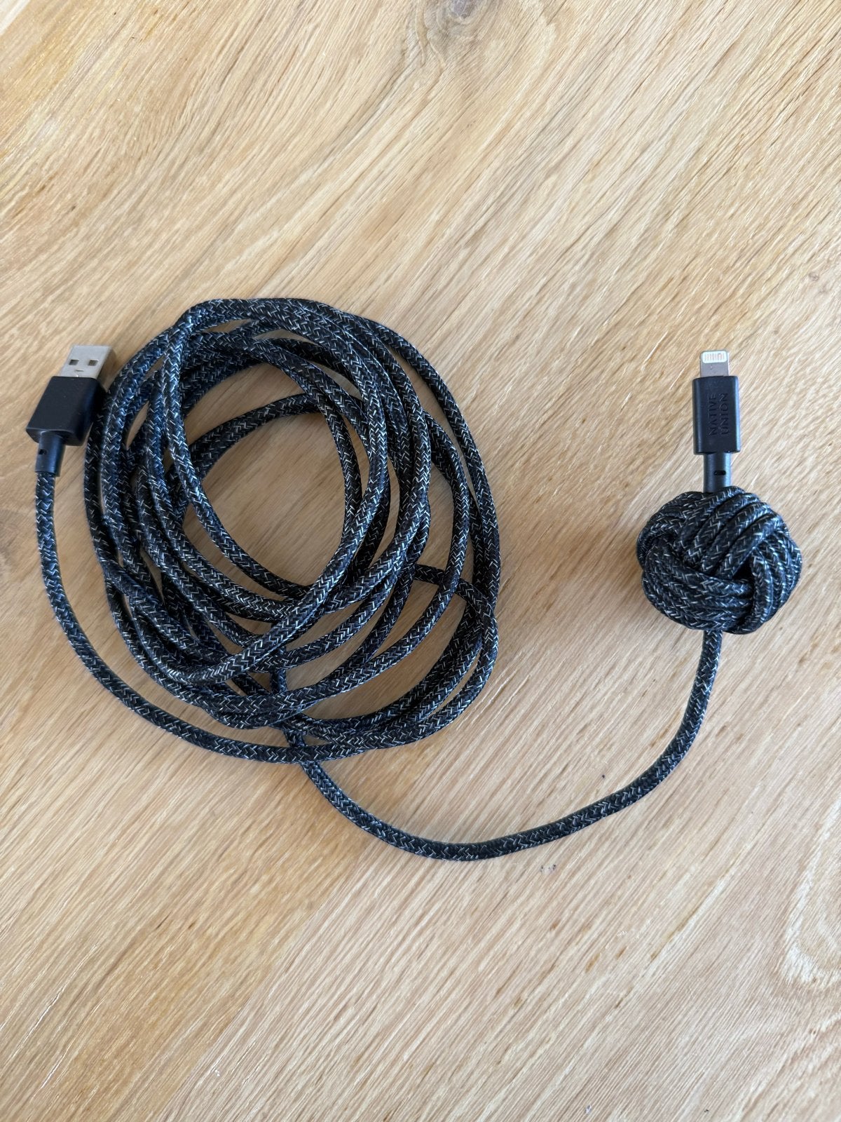 Native Union Night Cable 3m Lightning iPhone laadkabel, Telecommunicatie, Mobiele telefoons | Toebehoren en Onderdelen, Ophalen of Verzenden