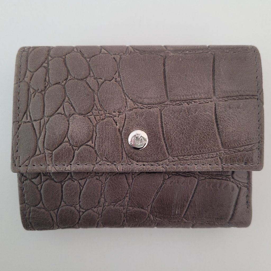 Nieuwe Loulou leren tri-fold portemonnee Croco taupe, Sieraden, Tassen en Uiterlijk, Overige merken, Nieuw, Ophalen of Verzenden