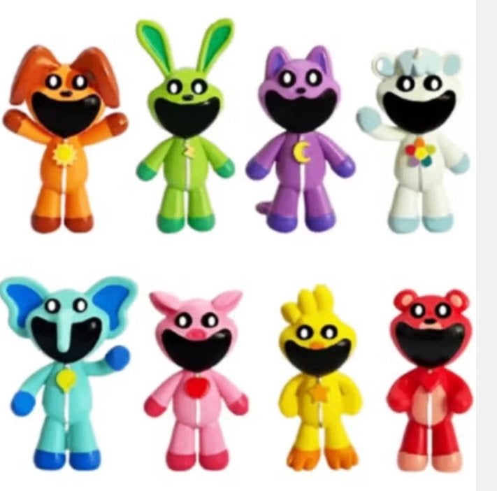 Smiling Critters figuren set 8 stuks (7-10cm), Ophalen of Verzenden, Nieuw