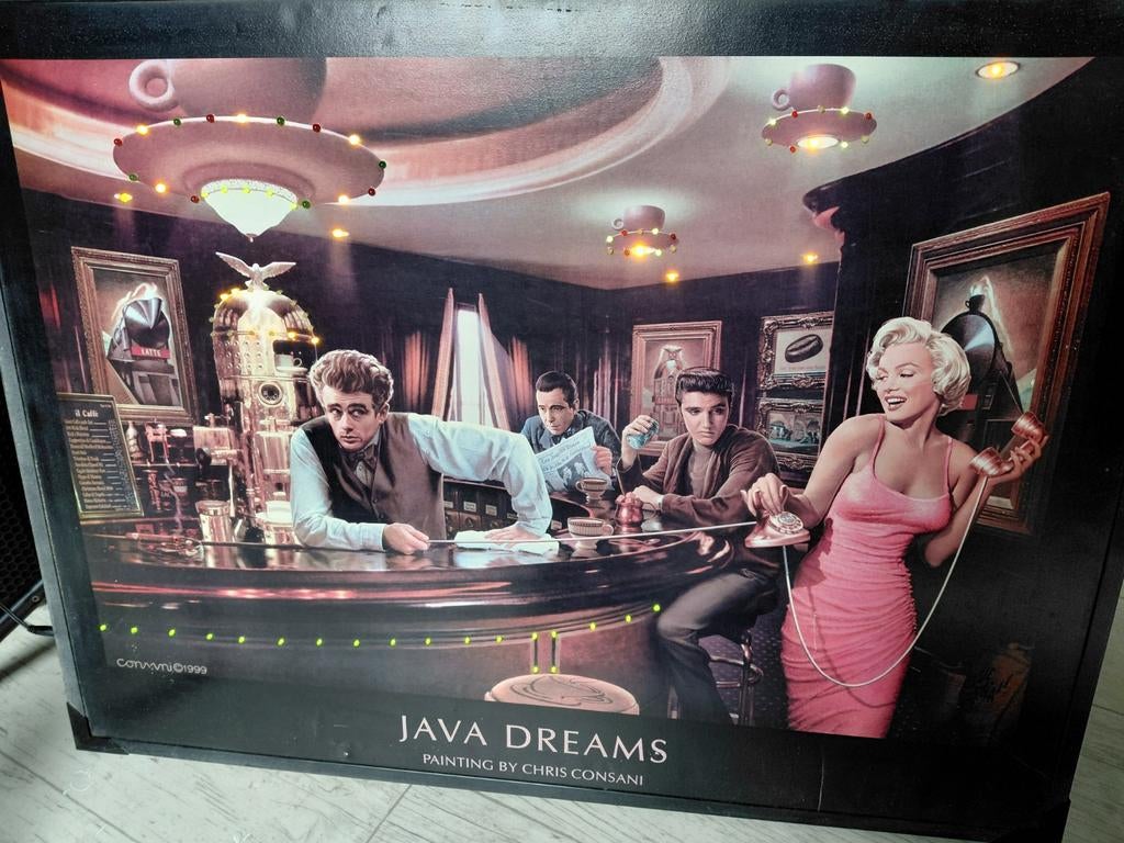 Java Dreams Schilderij - Chris Consani - Hollywood Iconen, Ophalen, Oorspronkelijke maker, Zo goed als nieuw, Schilderij