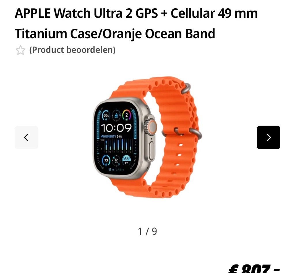 I watch ultra 2 apple, Apple Watch ⌚️, IOS, Nieuw, Oranje