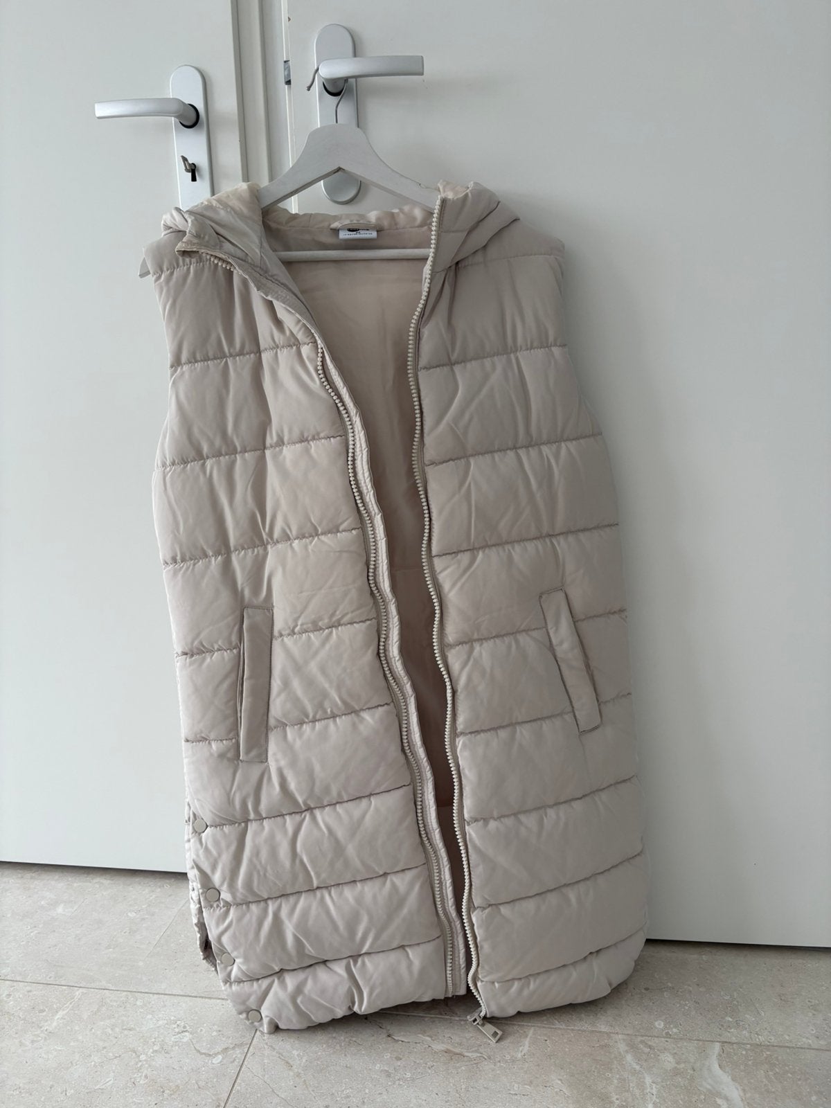 Body warmer lang, Ophalen of Verzenden, Zo goed als nieuw, Beige