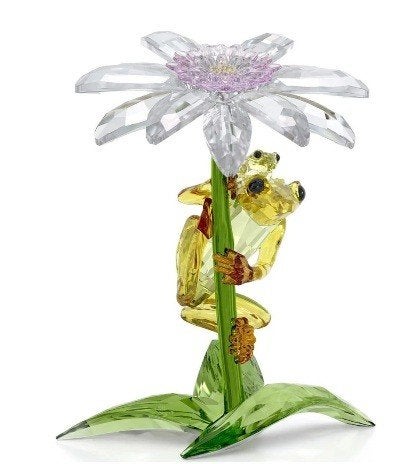 Swarovski kikker op bloem nieuw, Ophalen of Verzenden, Nieuw, Figuurtje
