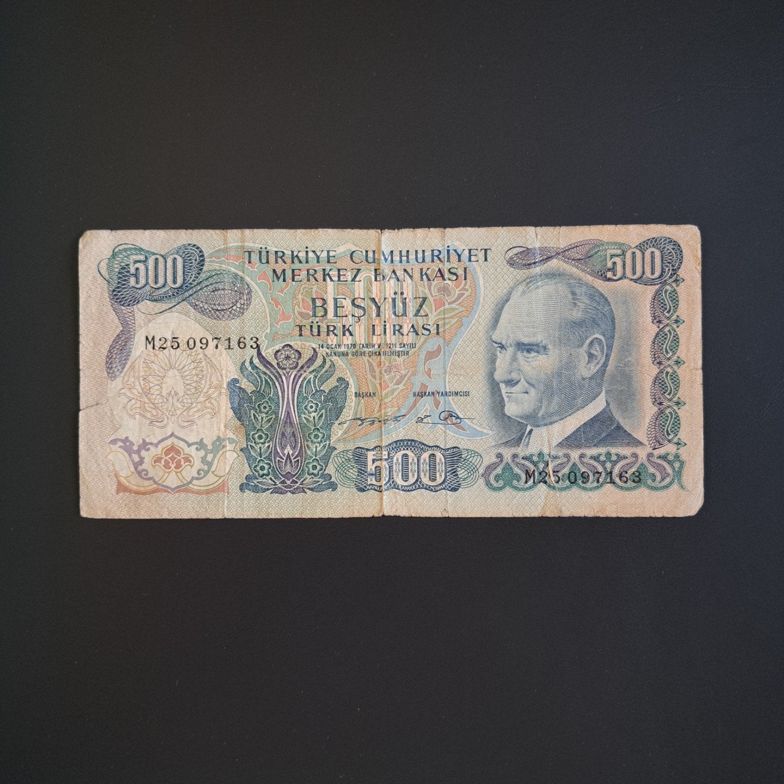500 lira Turkije #005, Postzegels en Munten, Bankbiljetten | Europa | Niet-Eurobiljetten, Verzenden, Overige landen, Los biljet