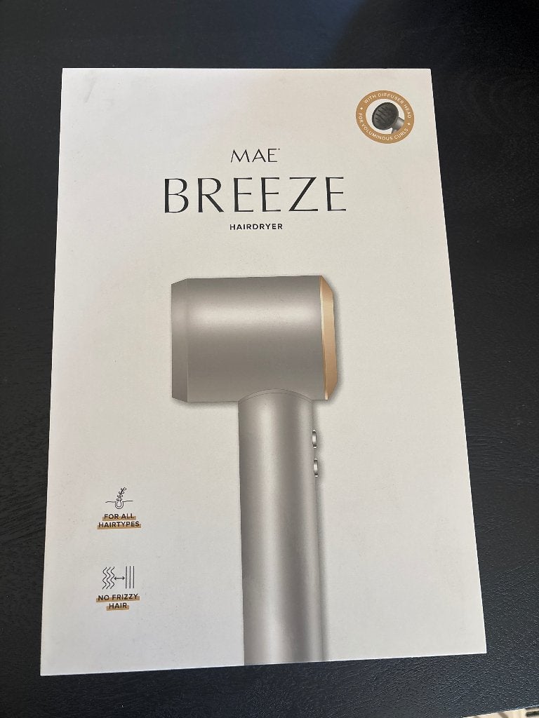 Mae Breeze hairdryer- föhn met diffuser, Ophalen of Verzenden, Zo goed als nieuw, Föhn of Haardroger