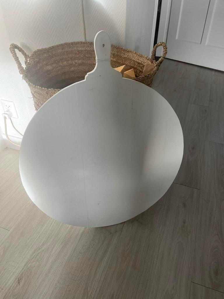 Groot houten plank ( dienblad), Ophalen, Zo goed als nieuw, Rond, Hout