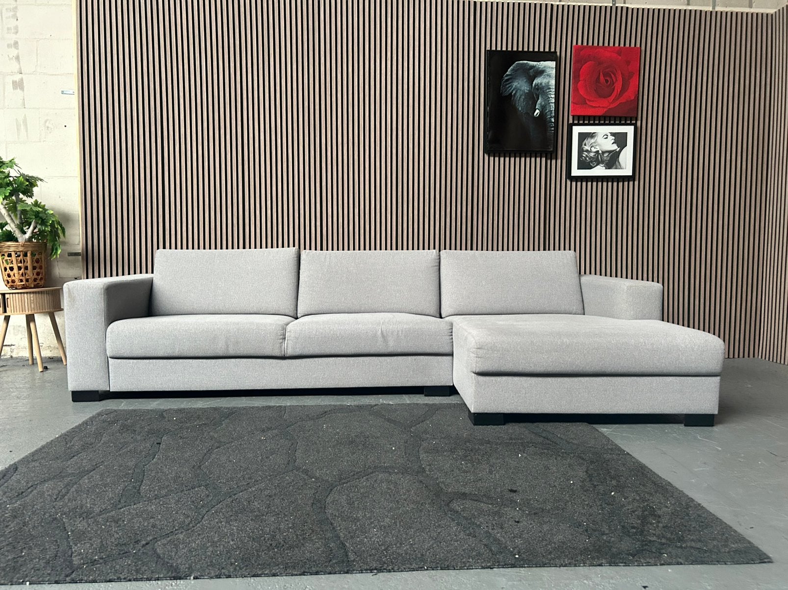 GRATIS LEVERING LICHT GRIJZE HOEKBANK 315X GEREINIGD, Lounge bank, Hoekbank, 300 cm of meer, Ophalen of Verzenden