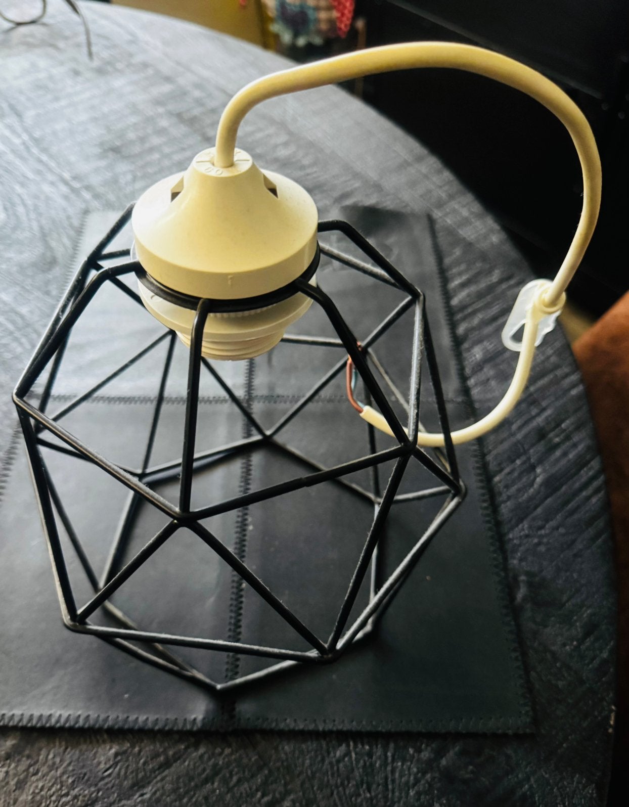 Hanglamp, Gebruikt, Zwart, Rond, Ophalen