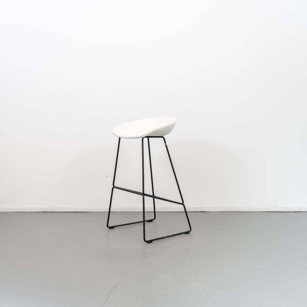 6 Hay about a stool AAS38 Wit leer 75 cm, Niet ingevuld, Niet ingevuld, Zo goed als nieuw, Leer