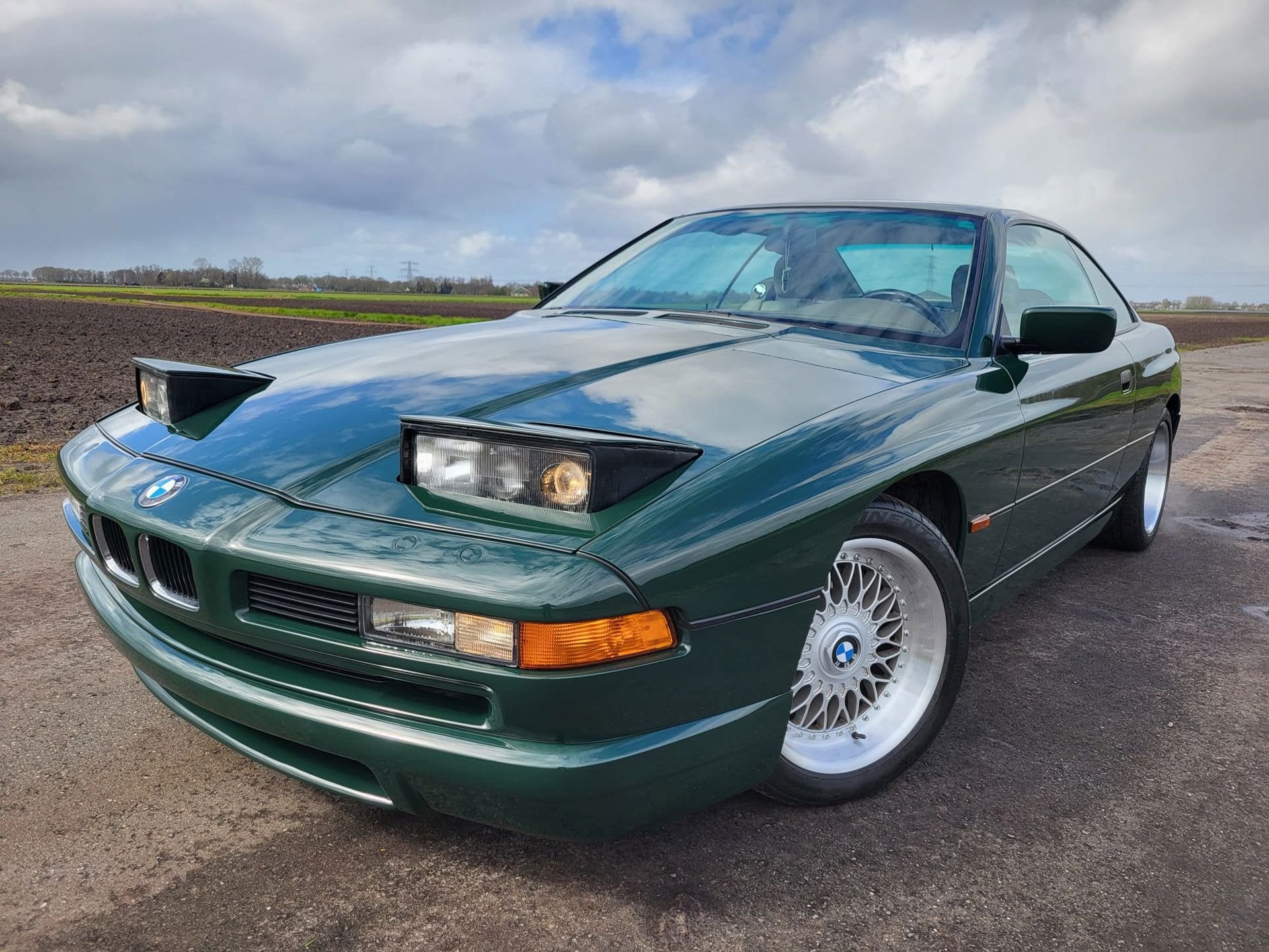 BMW 8-serie 850 Ci INDIVIDUAL British Racing Green v12 1ste, Auto's, Euro 2, Achterwielaandrijving, Gebruikt, Beige
