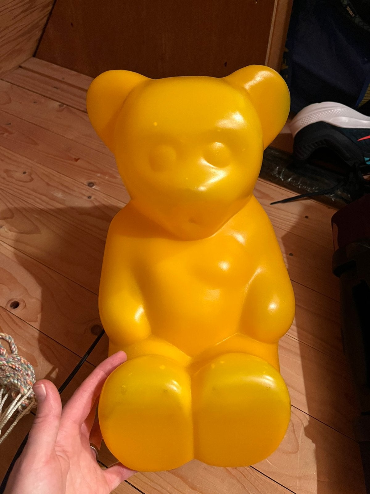 Vintage beren lamp, lumibär, Met schakelaar, Gebruikt, Kunststof, Ophalen of Verzenden