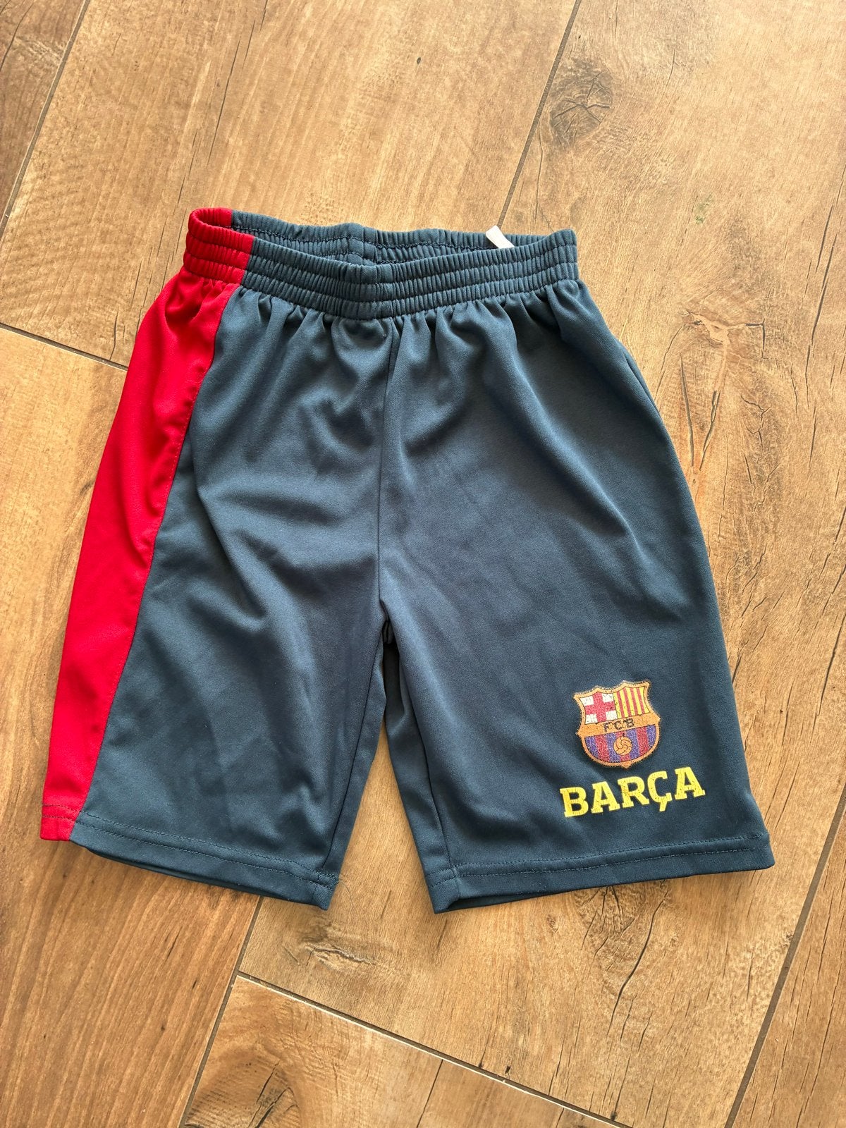 Blauwe FC Barcelona korte broek - Maat 122-128, Ophalen of Verzenden