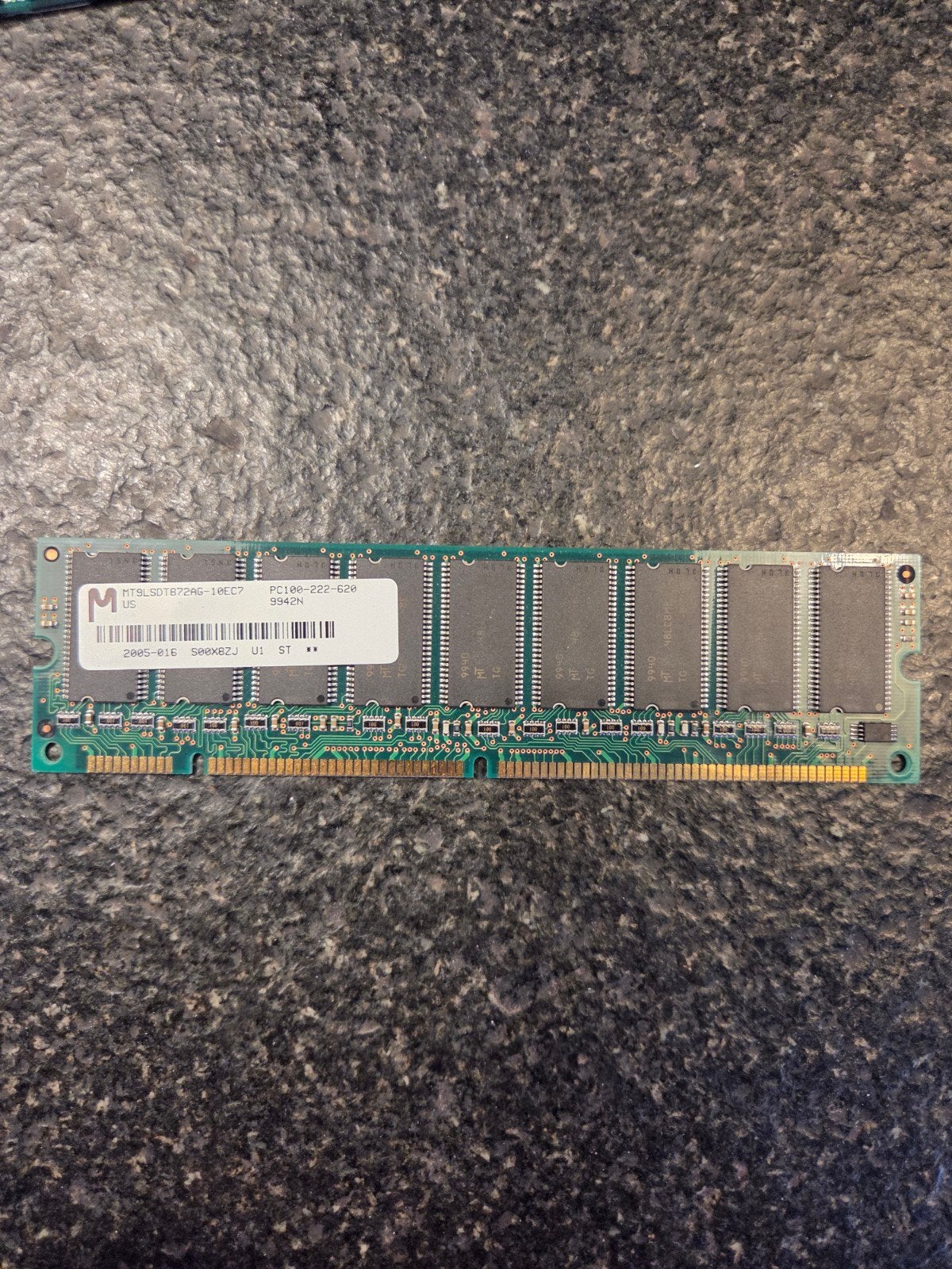 Micron 128MB PC100 SDRAM Geheugenmodule, Gebruikt, Server, Ophalen of Verzenden, DDR