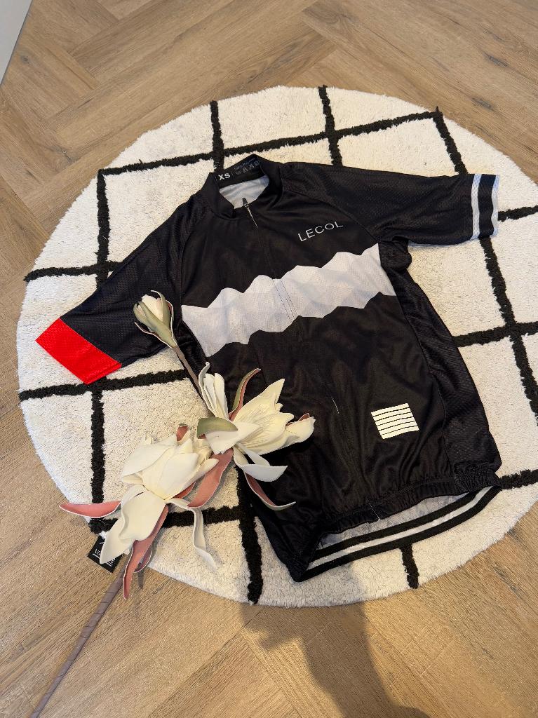 ZGAN zwart wit geen merk 'Lecol' fiets shirt zomer XS unisex, Dames, Ophalen of Verzenden, Zo goed als nieuw, Bovenkleding