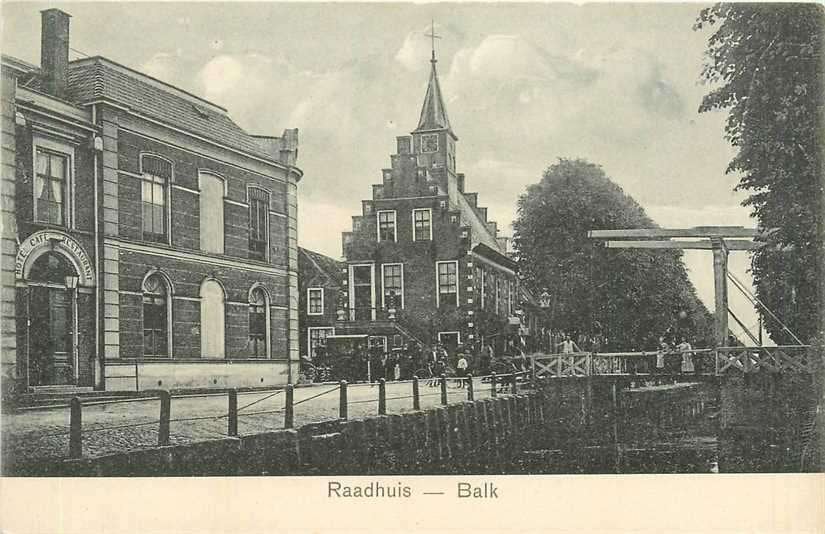 380-802-005 Balk Raadhuis, Verzenden, Voor 1920, Friesland