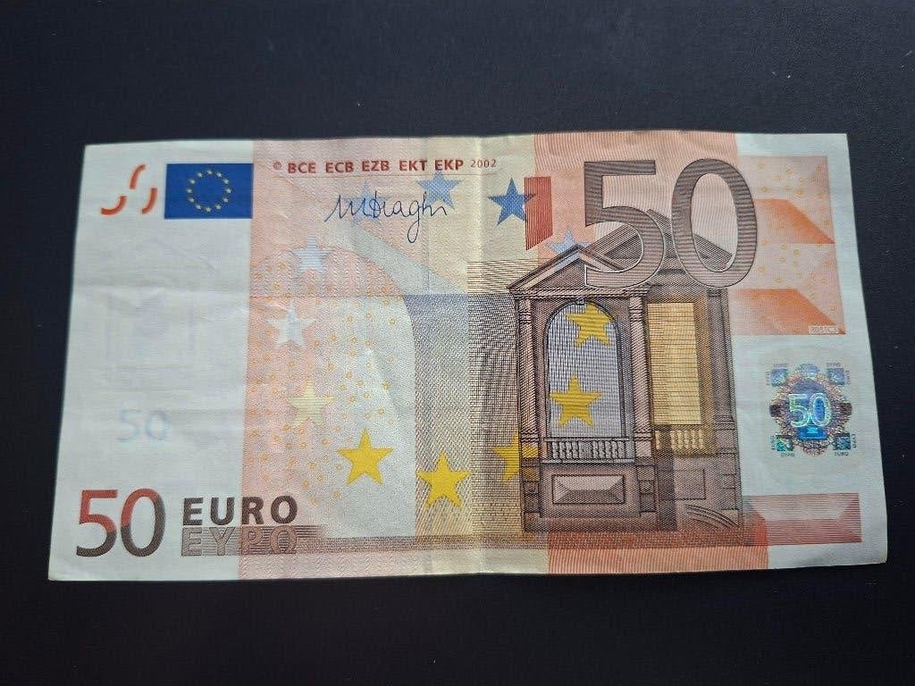 2002 Slovenië 50 euro oude serie Draghi code R051, Verzenden, Slovenië, 50 euro, Los biljet