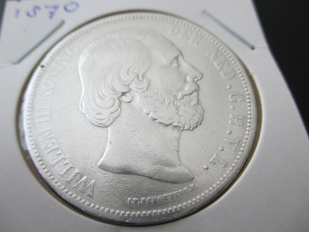 Rijksdaalder 1870, Koning Willem III, Zilver, Ophalen of Verzenden, Losse munt
