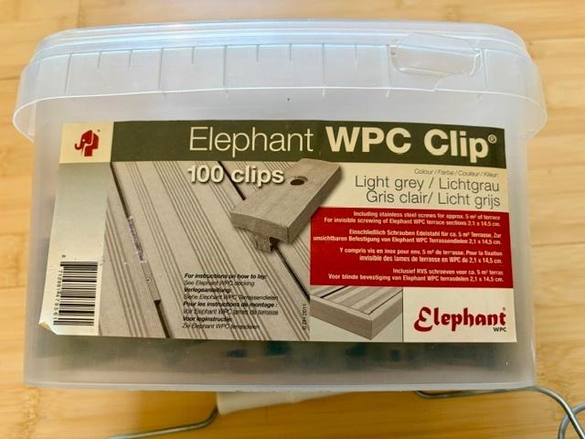Elephant WPC composiet terras clips grijs en antraciet, Ophalen of Verzenden, Nieuw, Composiet
