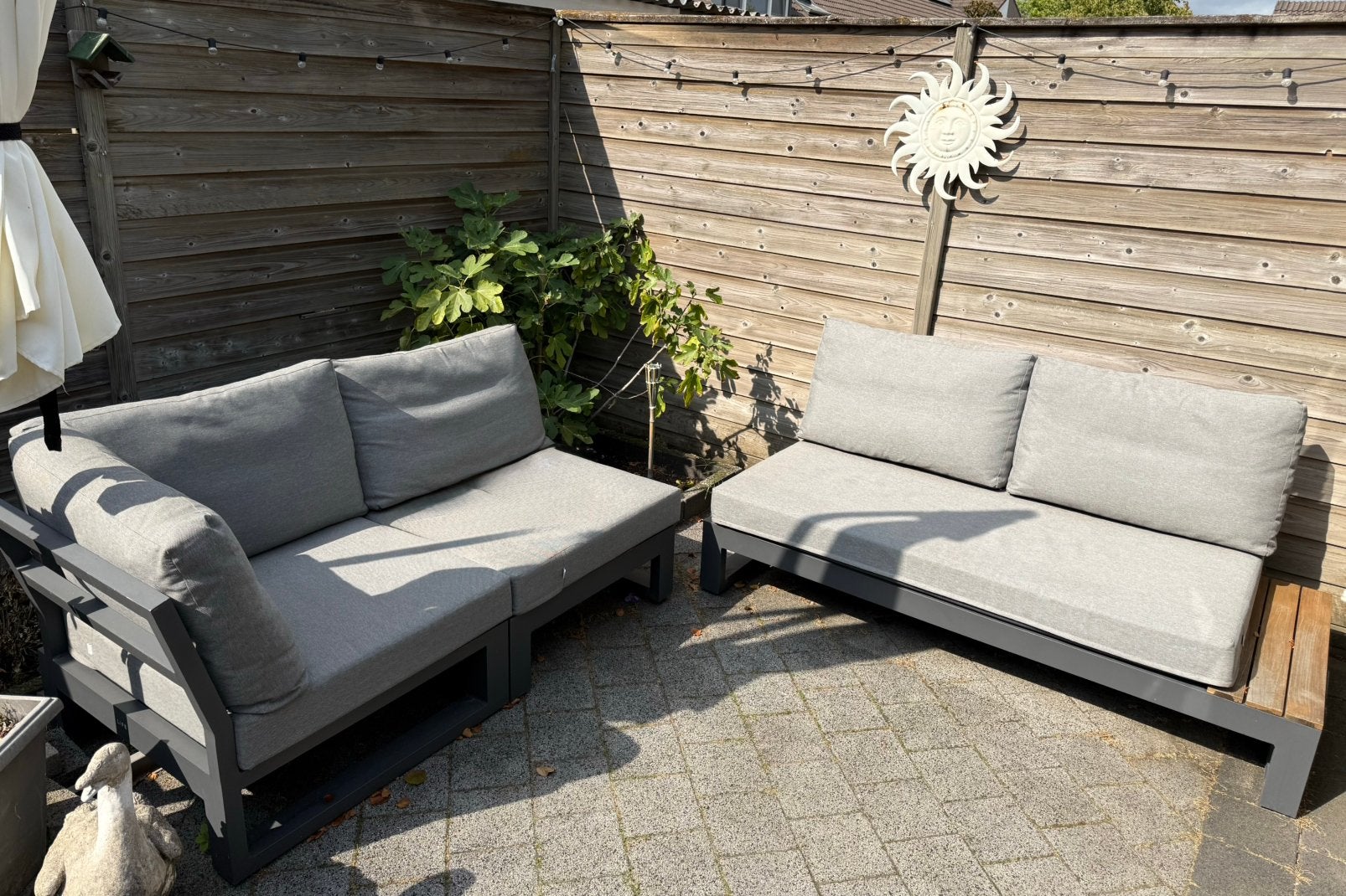 Loungeset Life Soho + 3 bijzet tafeltjes, Tuin en Terras, Tuinsets en Loungesets, 4 zitplaatsen, Bank, Aluminium, Ophalen of Verzenden