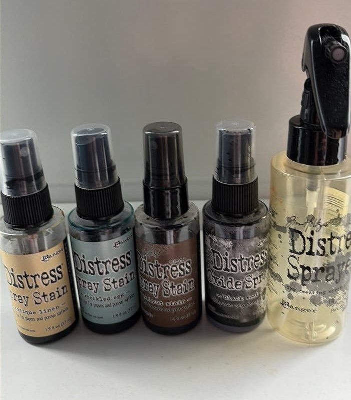 Ranger Distress Spray Stain & Oxide Spray Set, Hobby en Vrije tijd, Gebruikt, Overige thema's, Meerkleurig, Ophalen of Verzenden